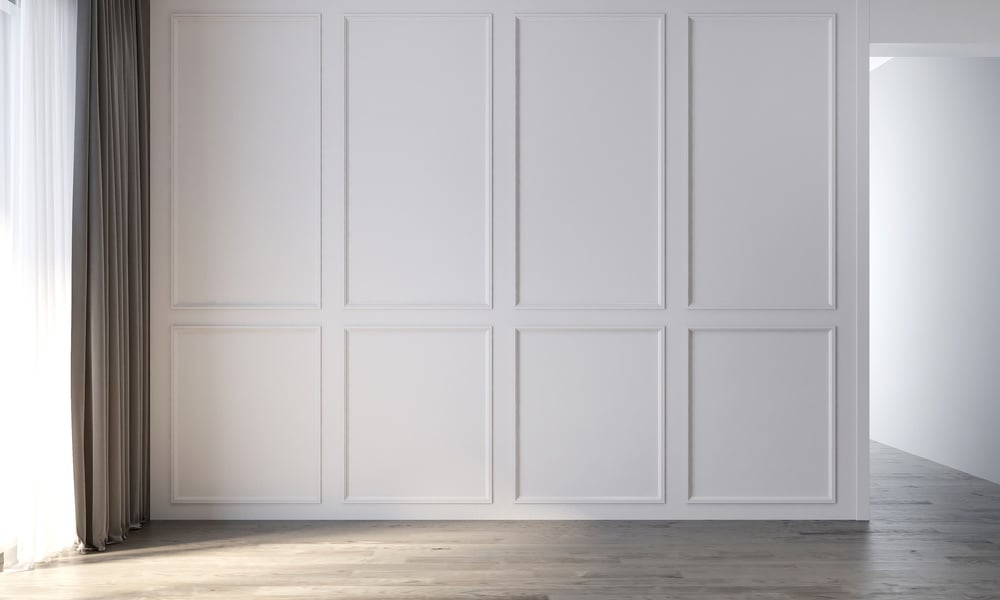 Modern white living room interior and empty wall texture background